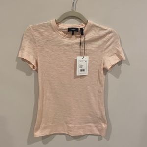 Theory Tiny Tee Short Sleeve Crew Neck Peach Pink Size P